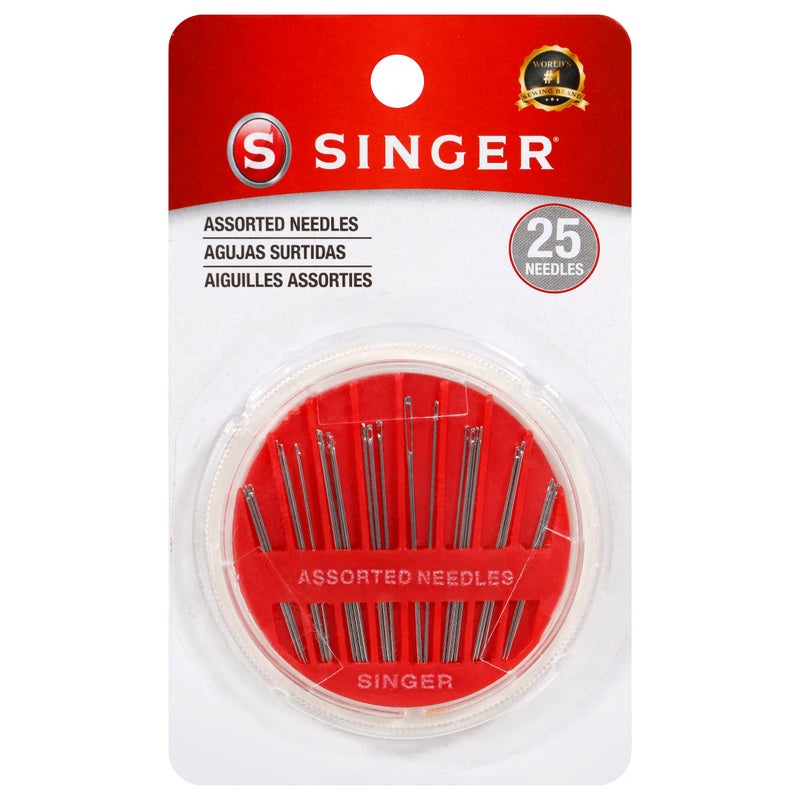 Singer 00276 Assorted Hand Needles in Compact, 25-Count,Assorted 25/Pkg - Image 1